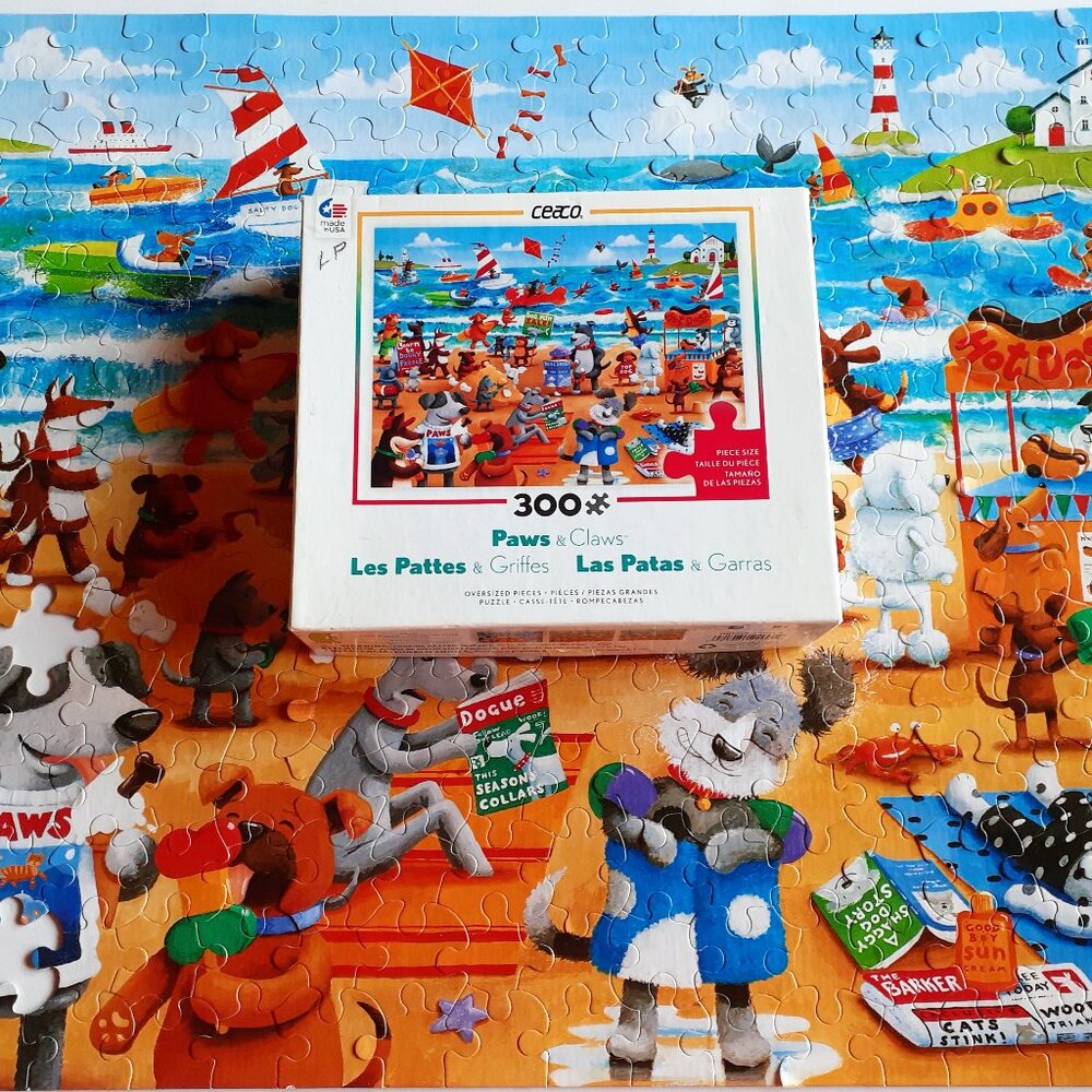 Ceaco Paws and Claws Jigsaw Puzzle Dogs 300 Pieces Missing